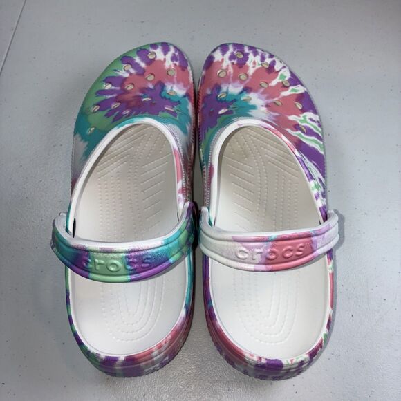 New! CROCS Classic Tie Dye Graphic Clog Unisex Size Mens Size 13, Womens 15 NWOT - Picture 2 of 4